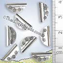 Silver Daisy Stamped Hilltribe Bead - BCUS007 - (1 Piece)