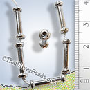 Silver Tube Bead - BCUS026- (1 Piece)