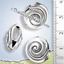 Silver Snail Shell Bead - BSB0077 - (1 Piece)