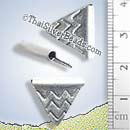 Triangle Zig Zag Design Silver Bead - BSB0246 - (1 Piece)