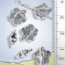 Silver Butterfly Bead With Abstract Print Design - BSB0265- (1 Piece)