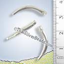 Curved Drop Silver Bead - BSB0436 - (1 Piece)