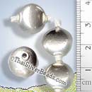 Round Ball Shiny Silver Bead - BSB0446 - (1 Piece)