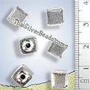 Silver Cube Bead - BSB0516 - (1 Piece)