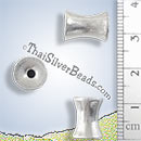 Hourglass Shape Silver Bead - BSB0521 - (1 Piece)