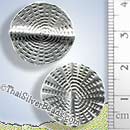 Circular Spiders Web Silver Bead - BSB0644 - (1 Piece)