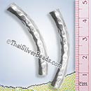 Silver Tube Bead 4.5cm (5cm inc curve) - BCUS016 - (1 Piece)