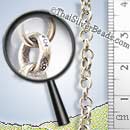Silver Open Link Oxidized Print Chain  - C0003 - 28 inch