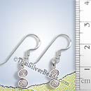 Double Swirl Silver Earrings - Earp0053