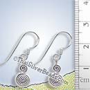 Swirl Silver Charm Earrings - Earp0055