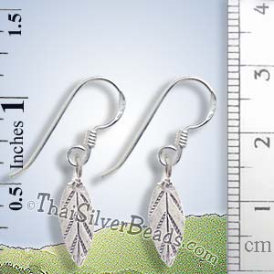 Silver Leaf Charm Earrings - Earp0116_1