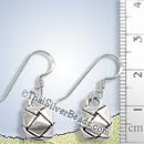 Origami Box Silver Earrings - Earp0216a