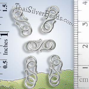 Clasp Silver S Hook - F075 - (1 Piece)_1