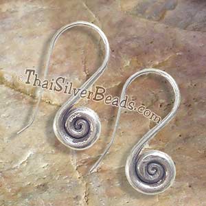 Coiled Drop Silver Earrings Set - Earethnic020_1