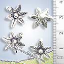 Star Flower Silver Charm - P0019- (1 Piece)