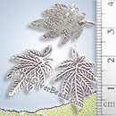 Silver Marijuana Leaf Pendant - P0020- (1 Piece)