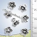 Flower Small Handmade Silver Charm - P0025 - (1 Piece)