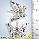 Silver Butterfly Pendant - P0118- (1 Piece)