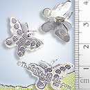 Butterfly Silver Pendant - Daisy Pattern - P0130- (1 Piece)