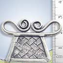 Spirit Lock Woven Silver Pendant - P0213- (1 Piece)