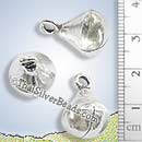 Silver Pear Bell Charm - P0223- (1 Piece)