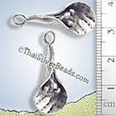 Hill Tribe Silver Drop Flower Pendant - P0243- (1 Piece)