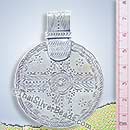 Large Ethnic Circular Silver Pendant - P0354- (1 Piece)