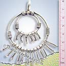 Ethnic Hill Tribe Silver Loop Pendant - P0373- (1 Piece)
