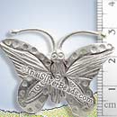 Butterfly Silver Thai Karen Pendant - P0488- (1 Piece)