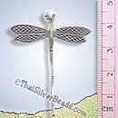Large Dragonfly Silver Pendant - P0502- (1 Piece)