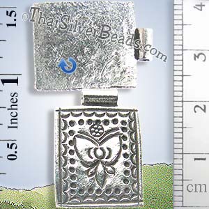 Silver Abstract Picture Design Pendant - P0544- (1 Piece)_1