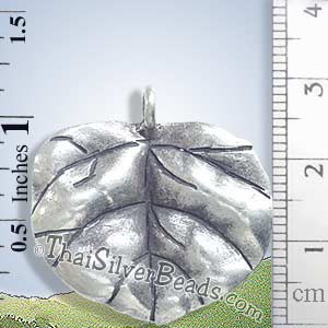 Silver Pendant - Leaf - P0545- (1 Piece)_1