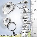 Strands - Silver Free-Form Beads - B0072 - 6 inch Strand (15.2 cm)