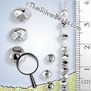 Strands - Silver Faceted Rondelle Silver Nuggets - B0173 - 6 inch Strand (15.2 cm)