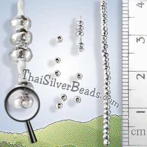 26 - 27 inch - Tiny Circular Silver Bead Strand - FULLB0240_1