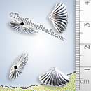 Scallop Silver Sea Shell Bead - BSB0031 - (1 Piece)