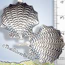 Silver Lions Paw Scallop Bead - BSB0043 - (1 Piece)