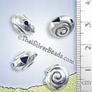 Snail Shell Silver Bead - BSB0075 - (1 Piece)