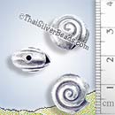 Cepaea Hortensis Silver Shell Bead - BSB0076 - (1 Piece)