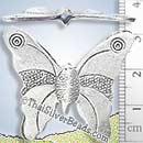 Butterfly Insect Silver Bead - BSB0115- (1 Piece)