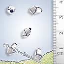 Origami Small Silver Bead - BSB0172 - (1 Piece)
