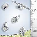 Origami Bicone Silver Bead - BSB0175 - (1 Piece)