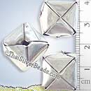 Origami Silver Box Cube Bead - BSB0181 - (1 Piece)