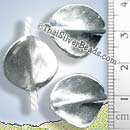 Circular Plain Silver Twisted Disc Hill Tribe Bead - BSB0651 - (1 Piece)