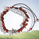 Silver Starfish And Sea Bamboo Adjustable Bracelet / Anklet - tsbrac005