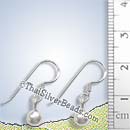 Liquid Silver Bead Earrings - Earp0047