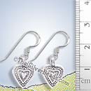 Heart Inside Heart Silver Earrings - Earp0049