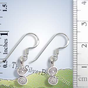 Double Swirl Silver Earrings - Earp0053_1