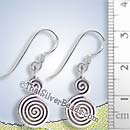 Swirl Hilltribe Silver Earrings  - Earp0056