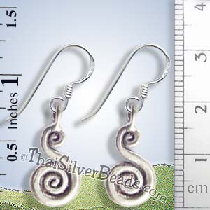 Tribal Swirl Silver Earrings - Earp0070_1